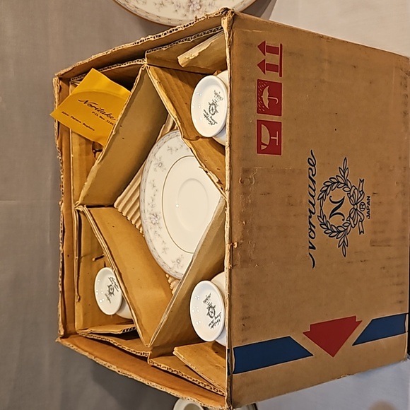 NEW Noritake Salzburg 7299 Footed Cup & Saucer Ivory China - Picture 16 of 16